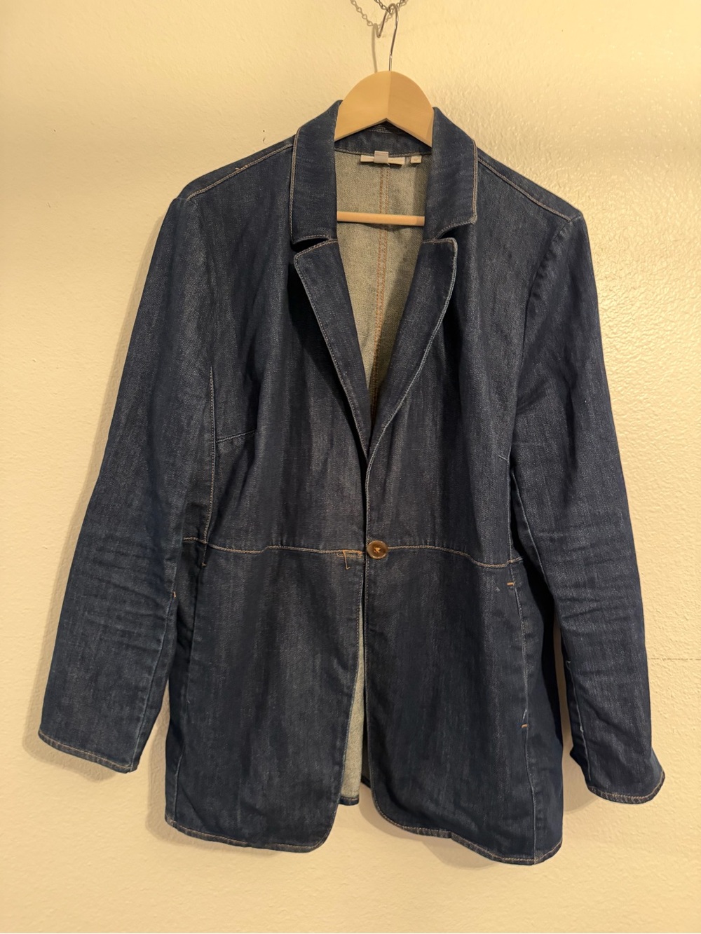 Chico's Indigo Denim Single-Button Blazer